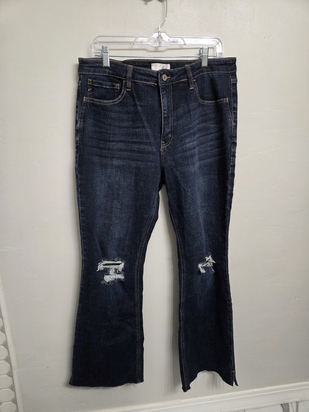 KanCan Dark Indigo Distressed Women's Jeans